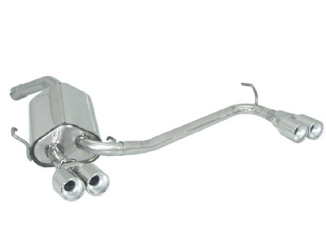 Posteriore inox sdoppiato con terminali rotondi 2 / 2x80 mm sfalsati - Necessita modifica paraurti originale – Alfa Romeo GT(937) 2003>>2010 2003>> – Ragazzon