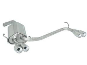 Posteriore inox sdoppiato con terminali rotondi 2 / 2x80 mm sfalsati - Necessita modifica paraurti originale – Alfa Romeo GT(937) 2003>>2010 2003>> – Ragazzon