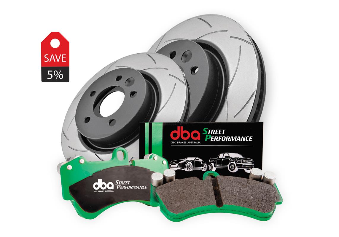 Kit pastiglie e dischi sportivi - Street Series T2 Slotted & Street Performance Brake Pads (2x DBA2120S + DB2176SP)