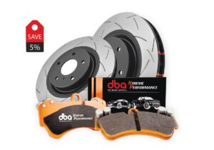 Kit pastiglie e dischi sportivi - 4000 Series T3 Slotted & Xtreme Performance Brake Pads (2x DBA42060S + DB1841XP)