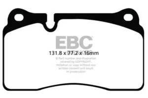 Pastiglie Sportive Stradali EBC Yellowstuff Anteriori TTRS 9J / RS3 8P / Cupra Leon Formentor Pinze Brembo Impianto 370x32 mm - EBC-DP42070R