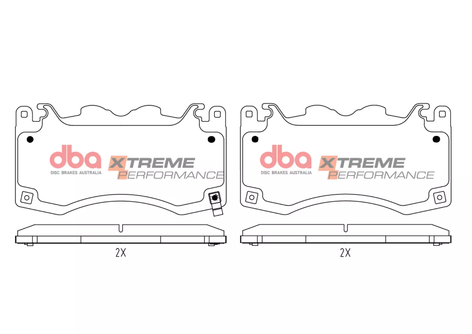 Kit pastiglie e dischi sportivi - 4000 Series T3 Slotted & Xtreme Performance Brake Pads (2x DBA43848S + DB15334XP) - immagine 2
