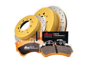 Kit pastiglie e dischi sportivi - 4000 Series T3 Slotted & Xtreme Performance Brake Pads (2x DBA42724XS + DB1838XP)
