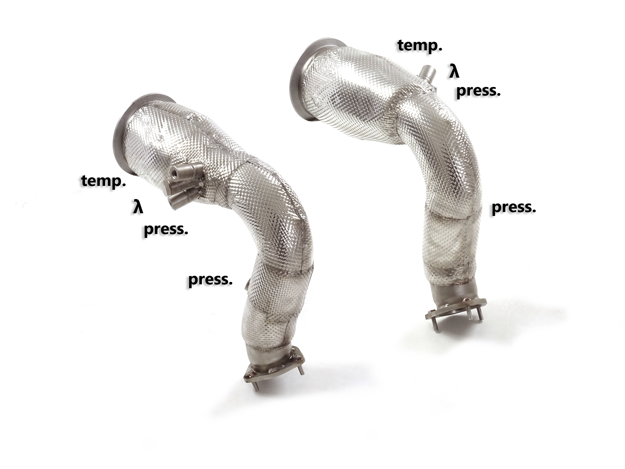 Downpipes 200 celle / CPSI con scudo termico Audi RSQ8 / SQ8 4.0 V8 - Ragazzon