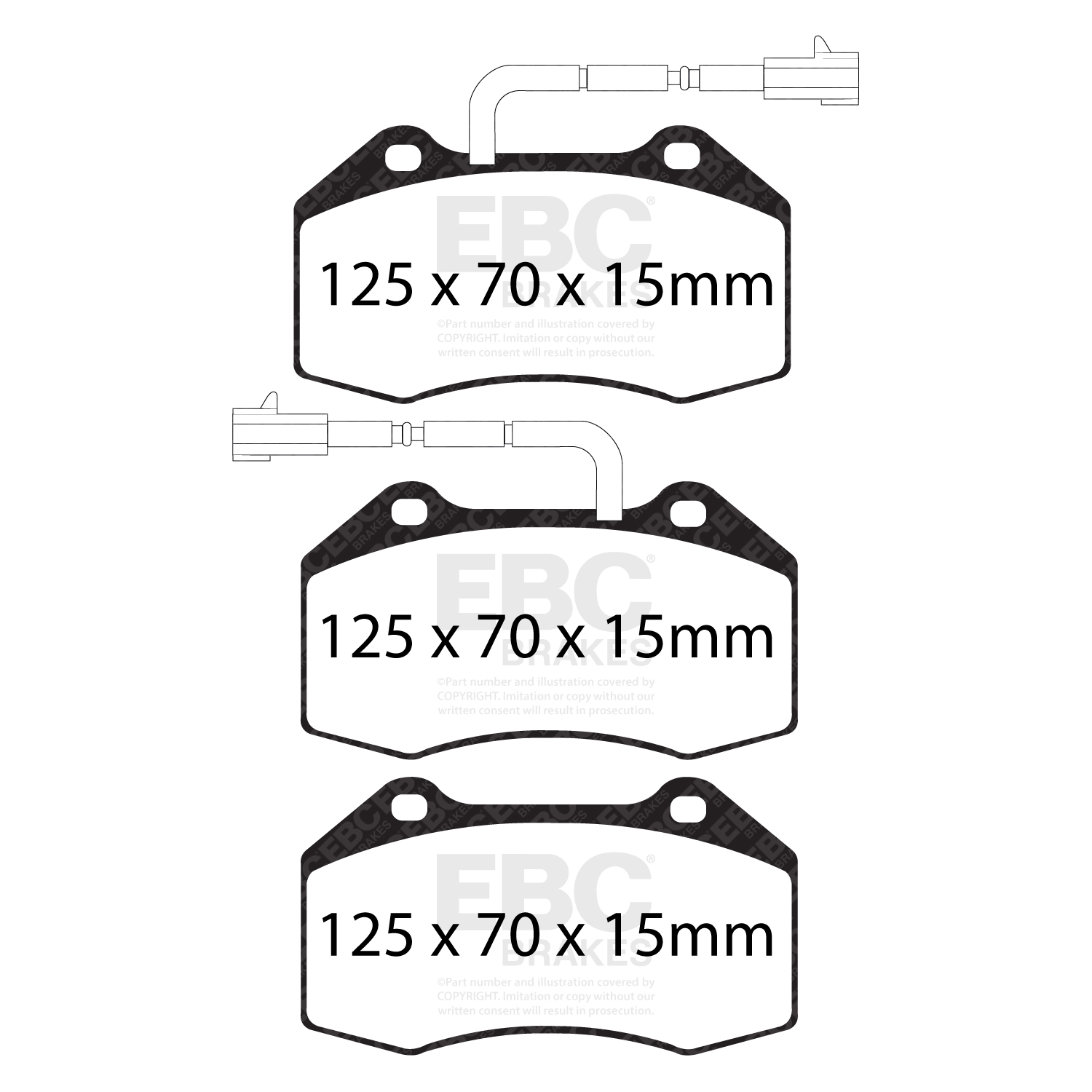 Pastiglie Sportive Stradali EBC Yellowstuff Abarth 500 / 596 /695 / Grande Punto / Punto Evo / Mito Pinze Brembo - EBC-DP42021/2R