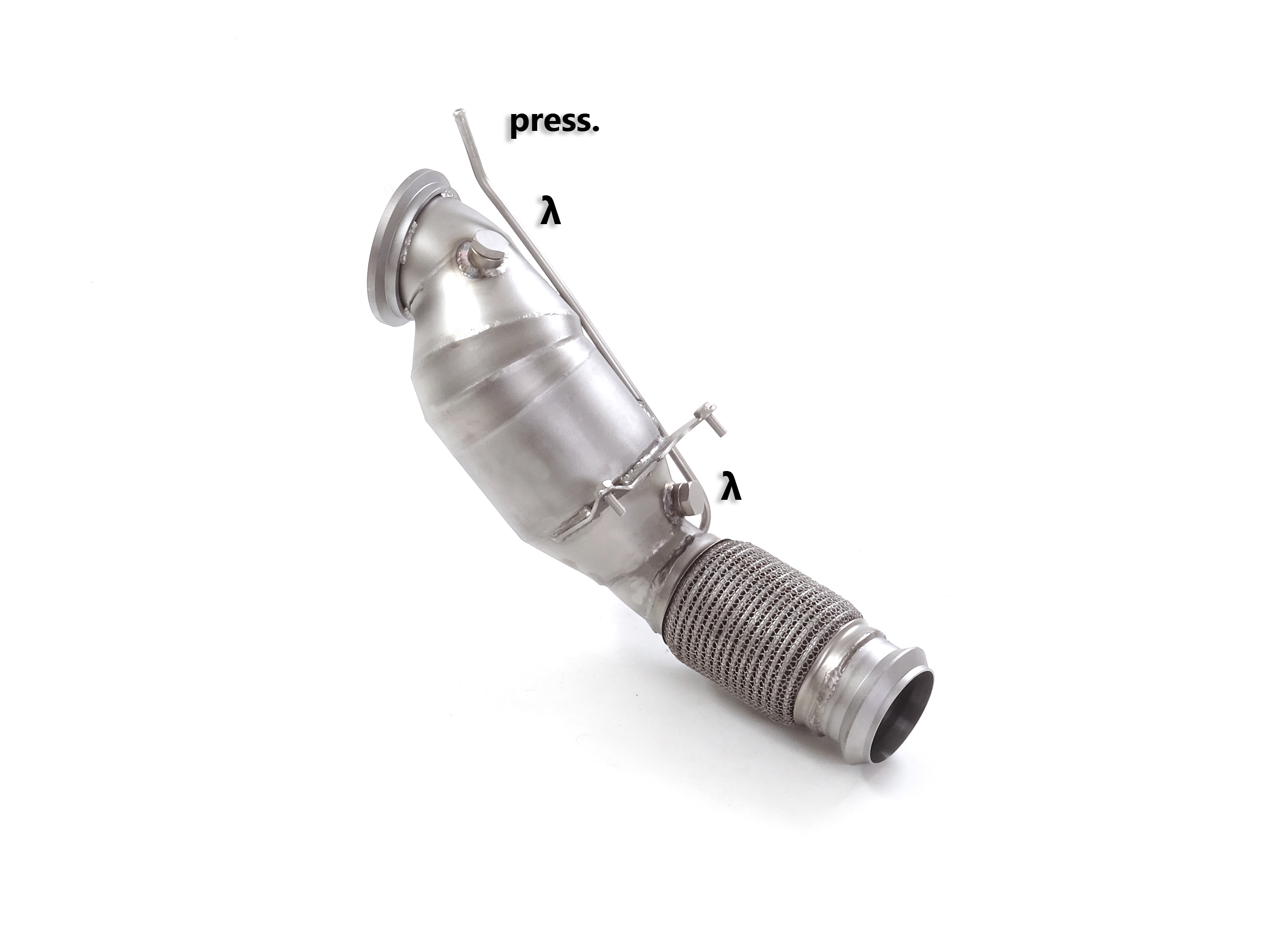 Downpipe 200 celle / sport catalyst 200 CPSI BMW G42 218i 220i 230i B48
