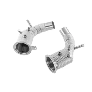 Downpipe Scat Porsche 911 992 Turbo / Turbo S + Scudo Termico - Alpha Competition Decat Downpipes