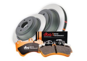 Kit pastiglie e dischi sportivi – DBA 4000 Series Plain & Xtreme Performance Brake Pads (2x DBA42656-10 + DB1521XP)