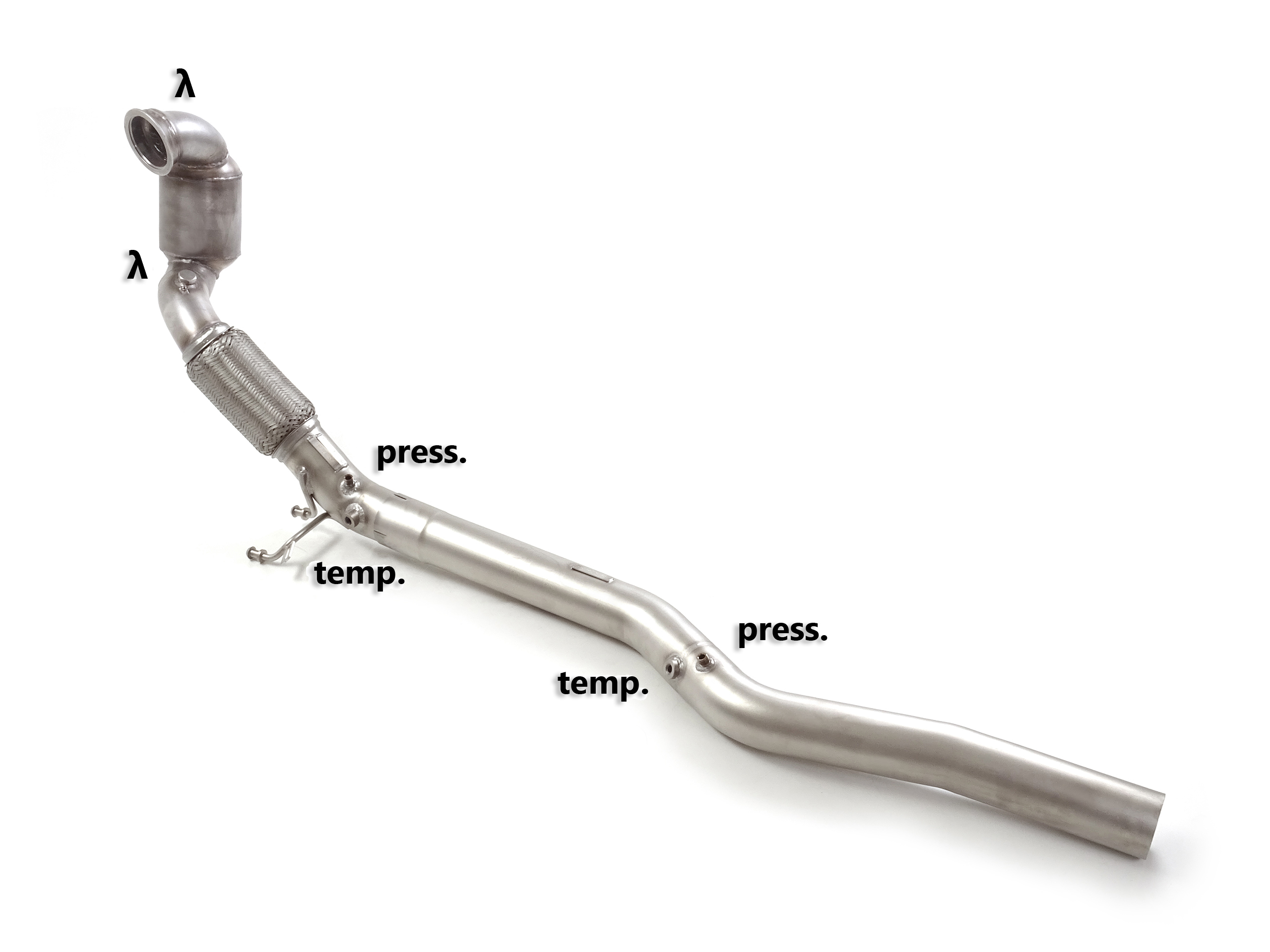 Scarico Sportivo Catalizzatore Metallico Audi A3 (typ 8Y - GY) - 76mm