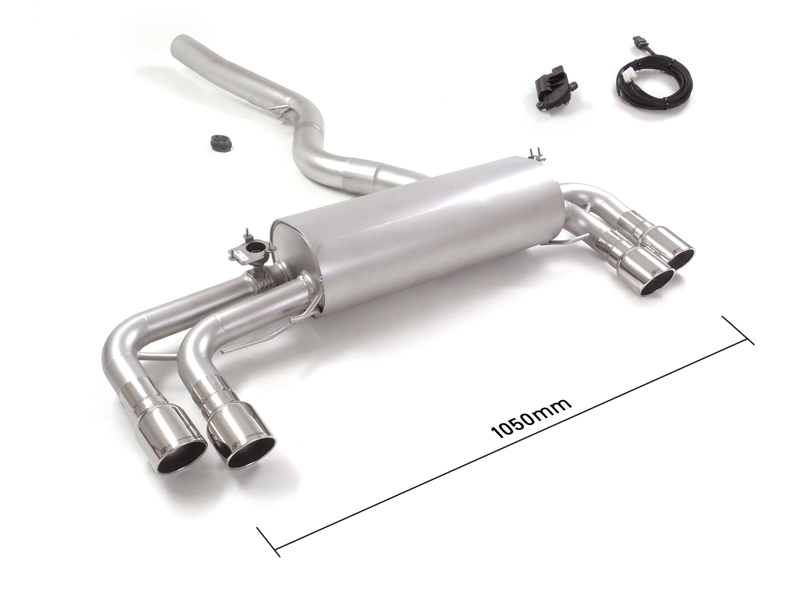 Scarico Sportivo Posteriore Sdoppiato Terminali 4x90mm Sport Line Sfalsati OMOLOGATO BMW Serie3 G20-G21 - 76mm