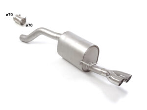 Scarico Sportivo Posteriore Sport Line Sfalsati OMOLOGATO Audi A1 (typ GB) 40TFSI (147kW) - 70mm