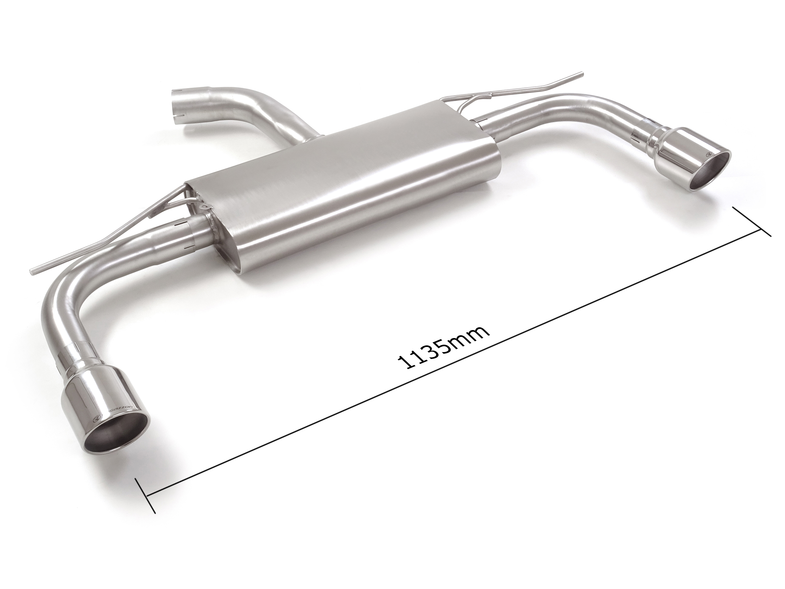 Scarico Sportivo Posteriore Sdoppiato Terminali 2x102mm Sport Line OMOLOGATO Volkswagen Golf Mk8 (typ CD) 1.5TSI - 1.5eTSI (110kW - Multilink) - 60mm