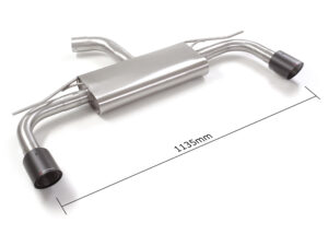 Scarico Sportivo Posteriore Sdoppiato Terminali 2x100mm Carbon Shot OMOLOGATO Volkswagen Golf Mk8 (typ CD) 1.5TSI - 1.5eTSI (110kW - Multilink) - 60mm