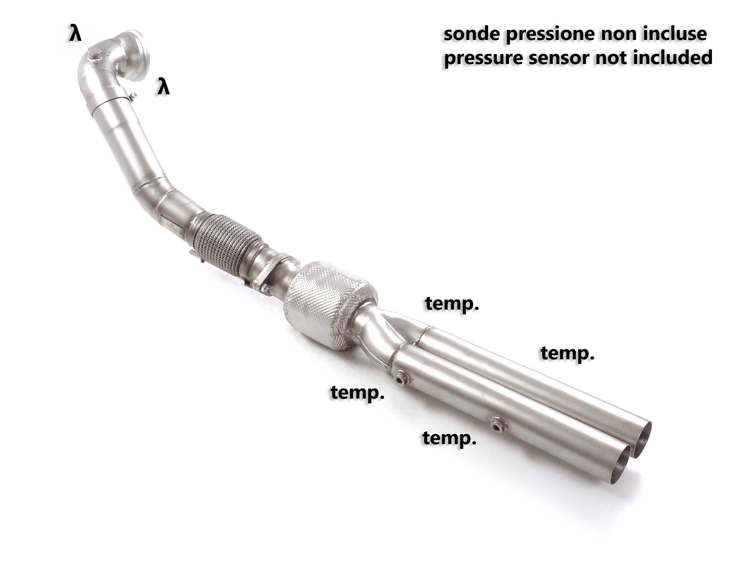 Scarico Sportivo Tubo Sostituzione Catalizzatore Audi RS3 (typ 8V) - 80mm