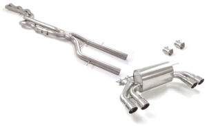 Scarico Sportivo Tubo Sostituzione OPF / GPF Sdoppiato Terminali 4x90mm Sport Line Sfalsati BMW M2 F87 - 70mm