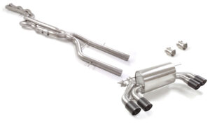Scarico Sportivo Tubo Sostituzione OPF / GPF Sdoppiato Terminali 4x90mm Carbon Shot Sfalsati BMW M2 F87 - 70mm
