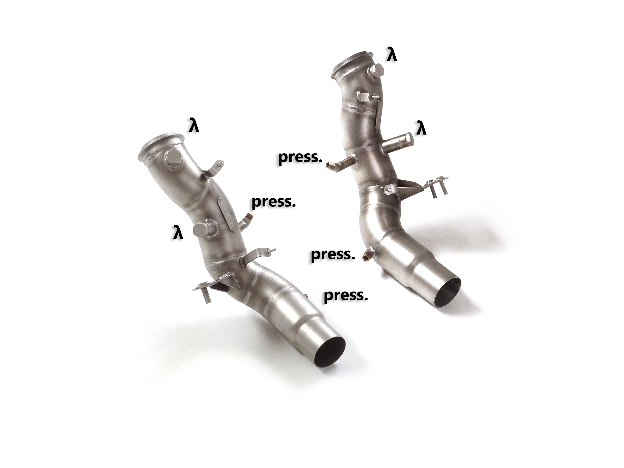 Scarico Sportivo Tubo Sostituzione Catalizzatore Alfa Romeo Giulia(952) 2.9 Bi - 76mm