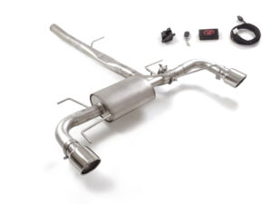 Scarico Sportivo Posteriore Sdoppiato Terminali 2x114mm con Valvola Sport Line Chevrolet Camaro Mk6 (Cabrio / Coupè) 2.0T 202kW - 76mm