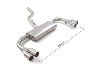 Scarico Sportivo Posteriore Sdoppiato Sfalsati OMOLOGATO Ford Focus Mk4 (typ DEH) 1.5 Ecoboost (110kW / 134kW - Multilink) - 60mm