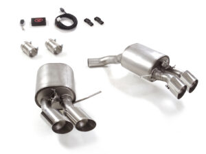 Scarico Sportivo Posteriore Sdoppiato Terminali 4x102mm Sport Line Sfalsati Porsche Macan Mk1 (typ 95B) 2.9T - 70mm