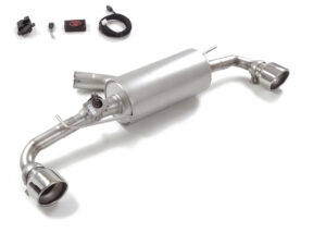 Scarico Sportivo Posteriore Sdoppiato Terminali 2x114mm con Valvola Sport Line Toyota Yaris GR GR-Four 1.6 (206kW) - 70mm