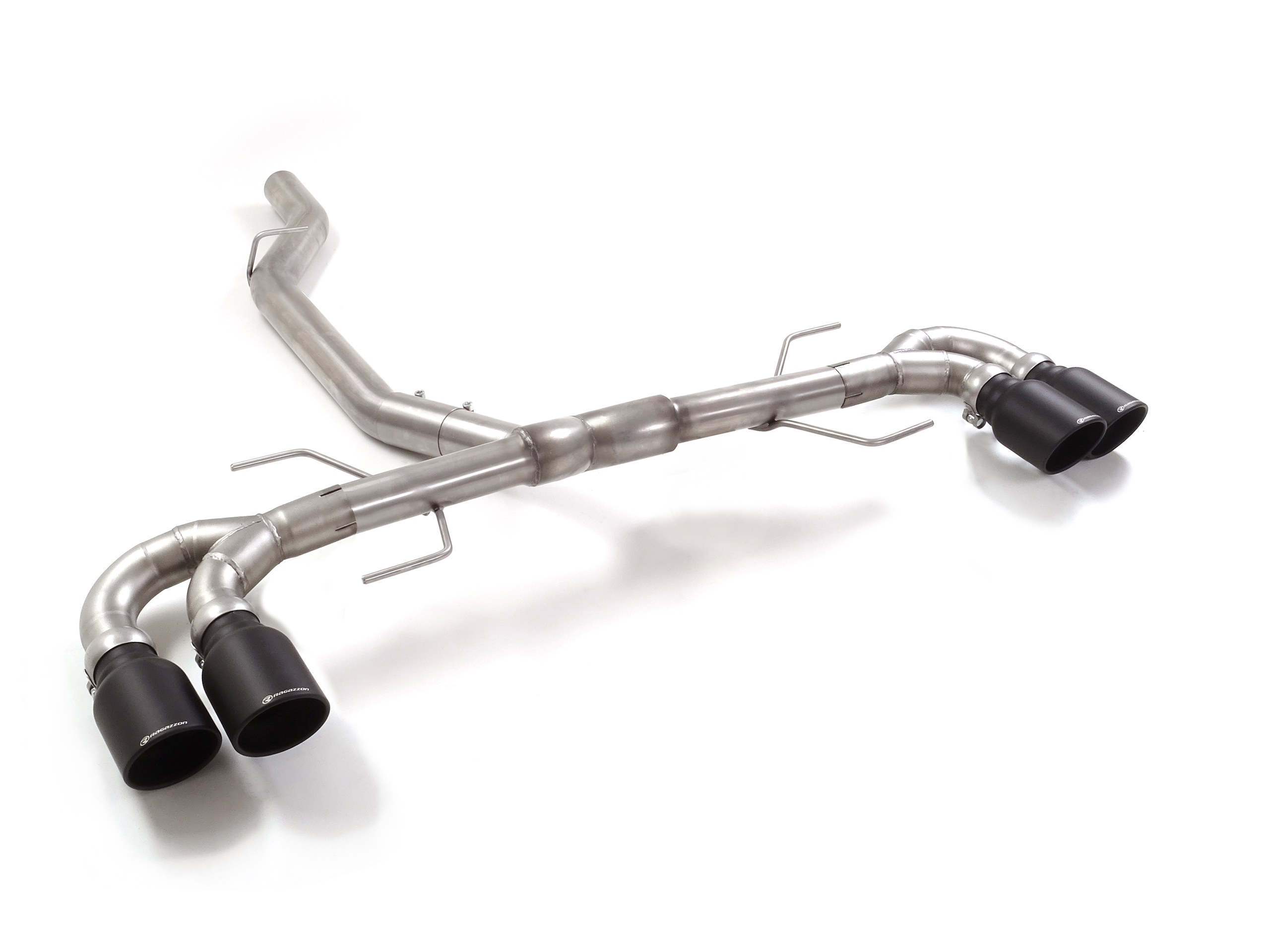 Scarico Sportivo Posteriore Gr. N Sdoppiato Terminali 4x102mm Sport Line Black Alfa Romeo Giulia(952) 2.0 Turbo - 76mm