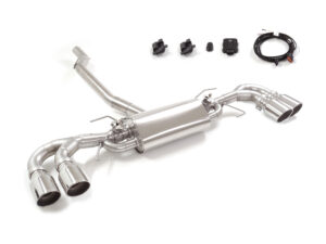 Scarico Sportivo Posteriore Sdoppiato Terminali 4x102mm Sport Line Sfalsati OMOLOGATO Alfa Romeo Giulia(952) 2.0 Turbo - 76mm