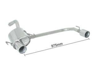 Scarico Sportivo Posteriore Sdoppiato Terminali 2x102mm OMOLOGATO Alfa Romeo 147 - 54mm - con modifica paraurti