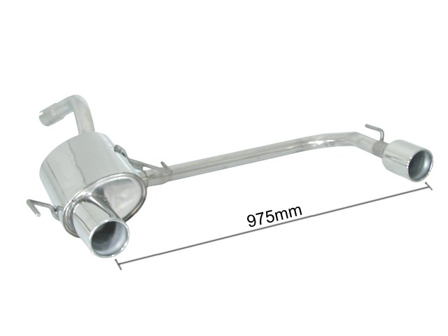 Scarico Sportivo Posteriore Sdoppiato Terminali 2x102mm OMOLOGATO Alfa Romeo 147 - 54mm - con modifica paraurti