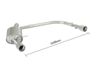 Scarico Sportivo Posteriore Sdoppiato Terminali 2x90mm OMOLOGATO Ford S-Max Mk1 2.0TDci DPF (120kW) - 60mm - con modifica paraurti