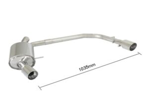 Scarico Sportivo Posteriore Sdoppiato Terminali 2x90mm Sport Line OMOLOGATO Ford S-Max Mk1 2.0TDci DPF (120kW) - 60mm - con modifica paraurti