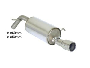 Scarico Sportivo Posteriore Terminali 90mm OMOLOGATO Peugeot 208 Mk1 1.6GTi - 60mm