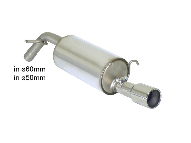 Scarico Sportivo Posteriore Terminali 90mm OMOLOGATO Peugeot 208 Mk1 1.6GTi - 60mm