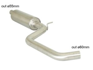 Scarico Sportivo Tubo Centrale Audi A3 (typ 8V/8VA) - 60mm - Cod. 50.0488.80