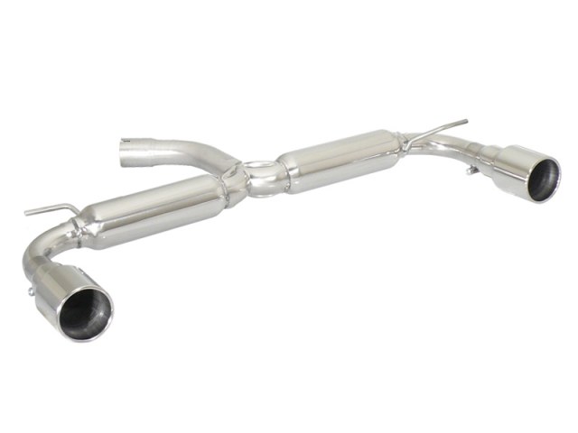 Scarico Sportivo Posteriore Sdoppiato Terminali 2x102mm OMOLOGATO Volkswagen Maggiolino (typ 5C) 1.4TSI (118kW) Multilink Suspension - 60mm - con modifica paraurti