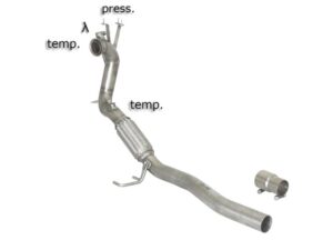 Scarico Sportivo Tubo Sostituzione Catalizzatore Audi A3 (typ 8P) - 60mm - Cod. 50.0535.80