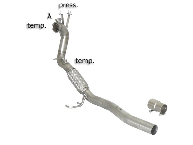 Scarico Sportivo Tubo Sostituzione Catalizzatore Audi A3 (typ 8P) - 60mm - Cod. 50.0535.80