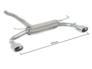 Scarico Sportivo Posteriore Sdoppiato OMOLOGATO Fiat 500X (typ334) - 60mm - Cod. 50.0547.10