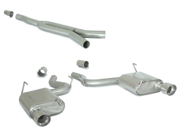Scarico Sportivo Tubo Centrale Sdoppiato Terminali 2x102mm Sport Line OMOLOGATO Ford Mustang Mk6 Coupè 2.3i Ecoboost (233 / 213kW) - 70mm - Cod. 50.0573.61