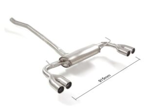 Scarico Sportivo Posteriore Sdoppiato Sfalsati OMOLOGATO Jeep Renegade - 60mm - Cod. 50.0705.25