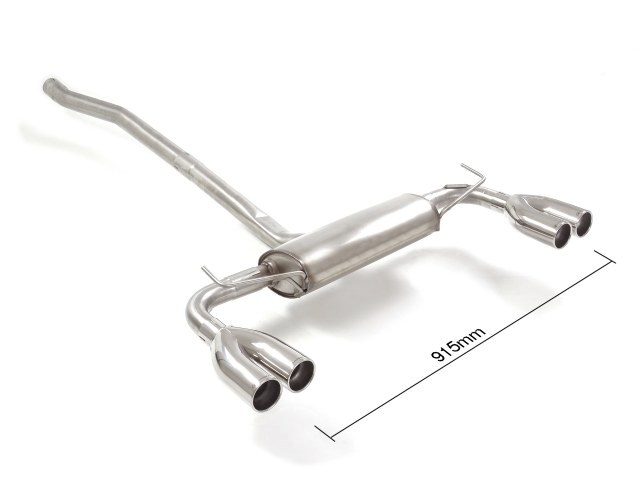 Scarico Sportivo Posteriore Sdoppiato Sfalsati OMOLOGATO Jeep Renegade - 60mm - Cod. 50.0705.25
