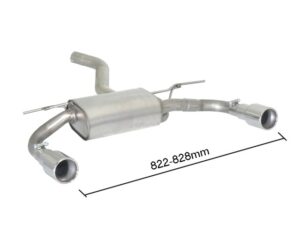 Scarico Sportivo Posteriore Sdoppiato Terminali 2x90mm OMOLOGATO BMW Serie3 F30-F31-F34-F35 - 60mm - Cod. 50.0727.05