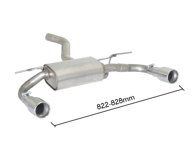 Scarico Sportivo Posteriore Sdoppiato Terminali 2x90mm OMOLOGATO BMW Serie3 F30-F31-F34-F35 - 60mm - Cod. 50.0727.05