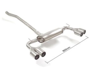 Scarico Sportivo Posteriore Sdoppiato Sfalsati OMOLOGATO Jeep Renegade - 60mm - Cod. 50.0740.26