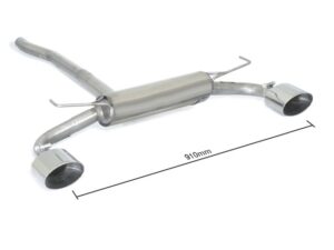 Scarico Sportivo Posteriore Sdoppiato Sport Line OMOLOGATO Fiat 500X (typ334) - 60mm - Cod. 50.0741.12