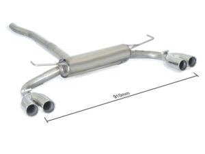 Scarico Sportivo Posteriore Sdoppiato Sfalsati OMOLOGATO Fiat 500X (typ334) - 60mm - Cod. 50.0741.25