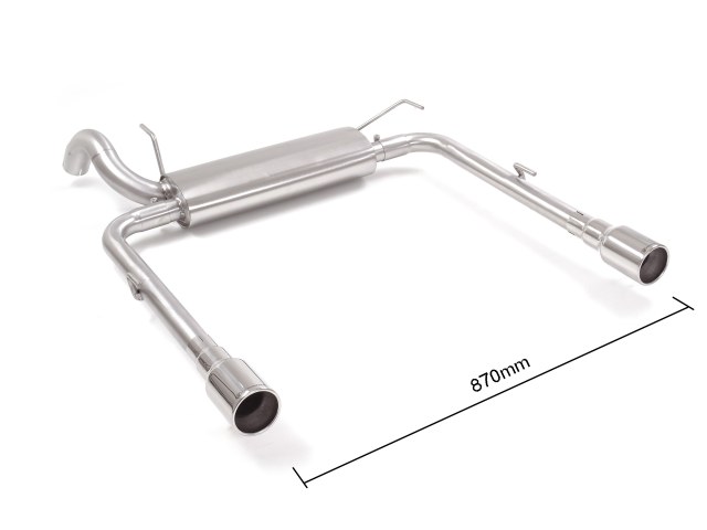 Scarico Sportivo Posteriore Sdoppiato Terminali 2x90mm OMOLOGATO Fiat Tipo (typ356) - 60mm - Cod. 50.0781.05