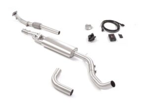 Scarico Sportivo Flessibile Con Centrale con Valvola OMOLOGATO Abarth 500 / 595 (typ 312) - 63.5mm
