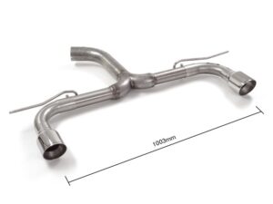Scarico Sportivo Posteriore Gr. N Sdoppiato Terminali 2x102mm Sport Line Volkswagen Golf Mk7 (typ AU) 2.0TDi GTD (135kW) ACTIVE SOUND - 60mm