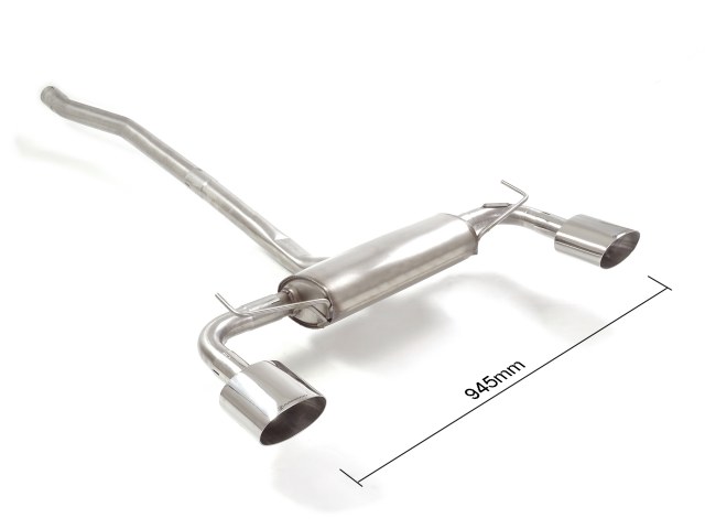 Scarico Sportivo Posteriore Sdoppiato Sport Line OMOLOGATO Fiat 500X (typ334) 1.0 T3 (88kW) - 60mm